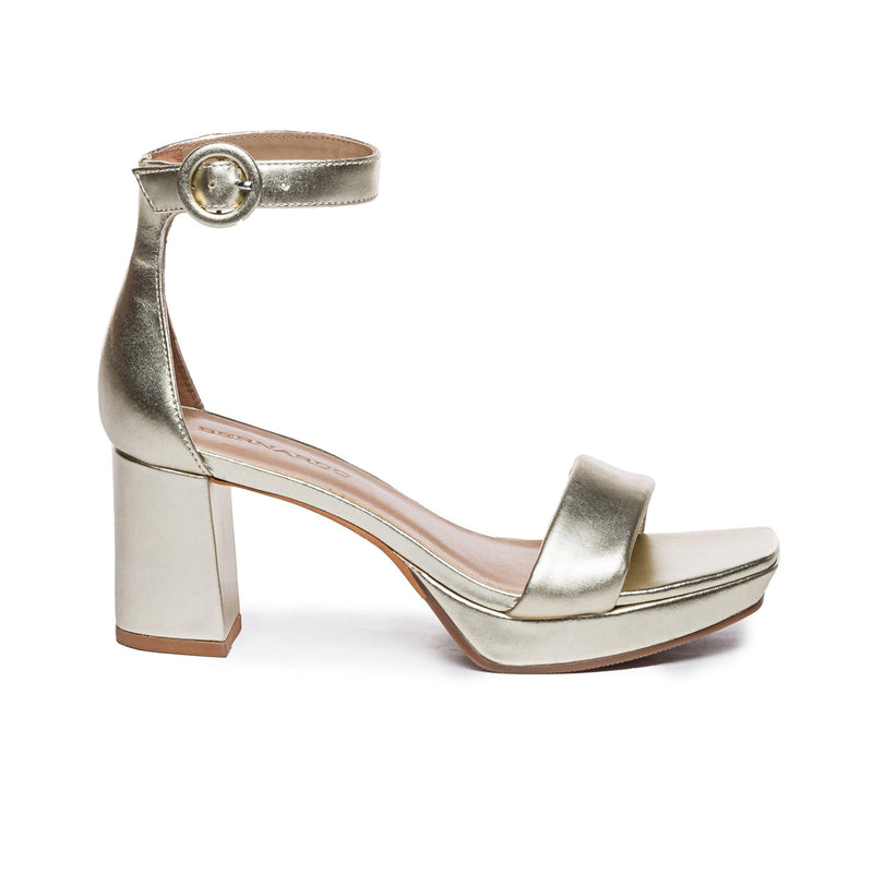 Gold Women Bernardo Carla Platform Sandals | SBA833SH