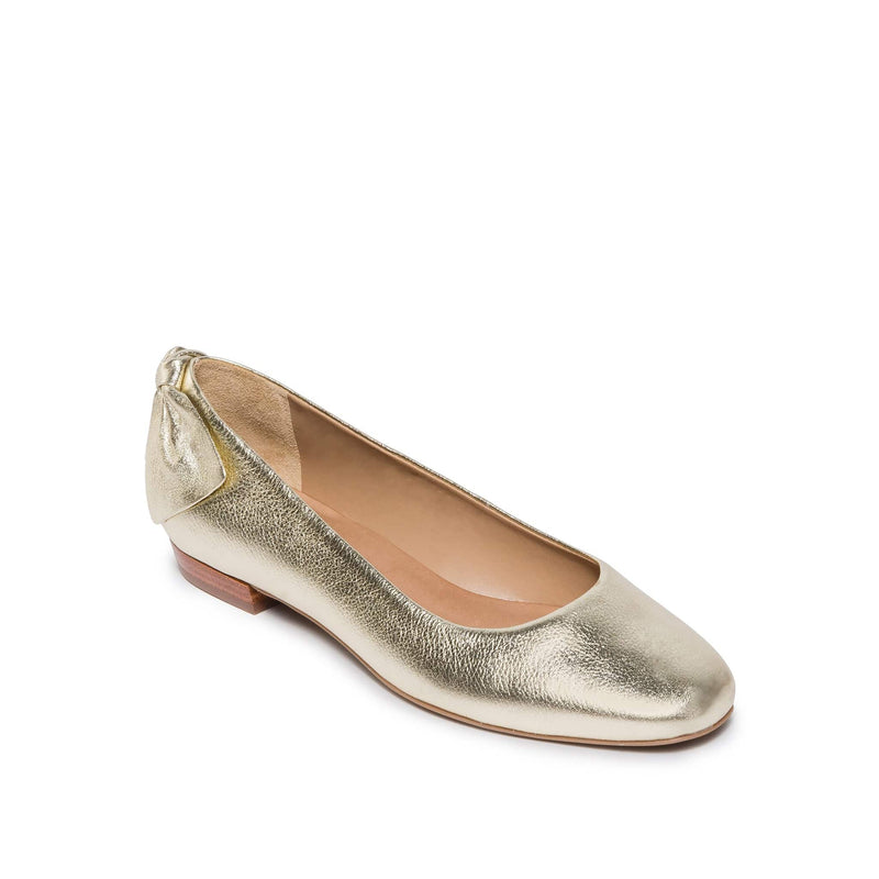 Gold Women Bernardo Eloisa Bow Ballet Flats | IFT2976PS