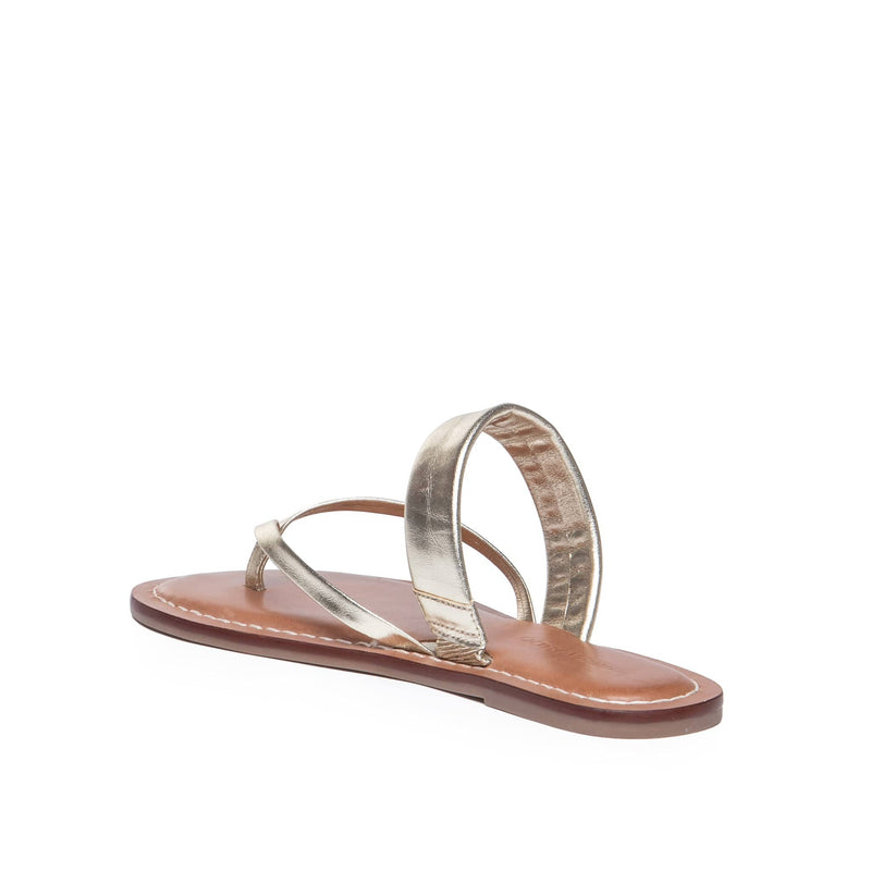 Gold Women Bernardo Leia Thong Flat Sandals | FQT887NJ