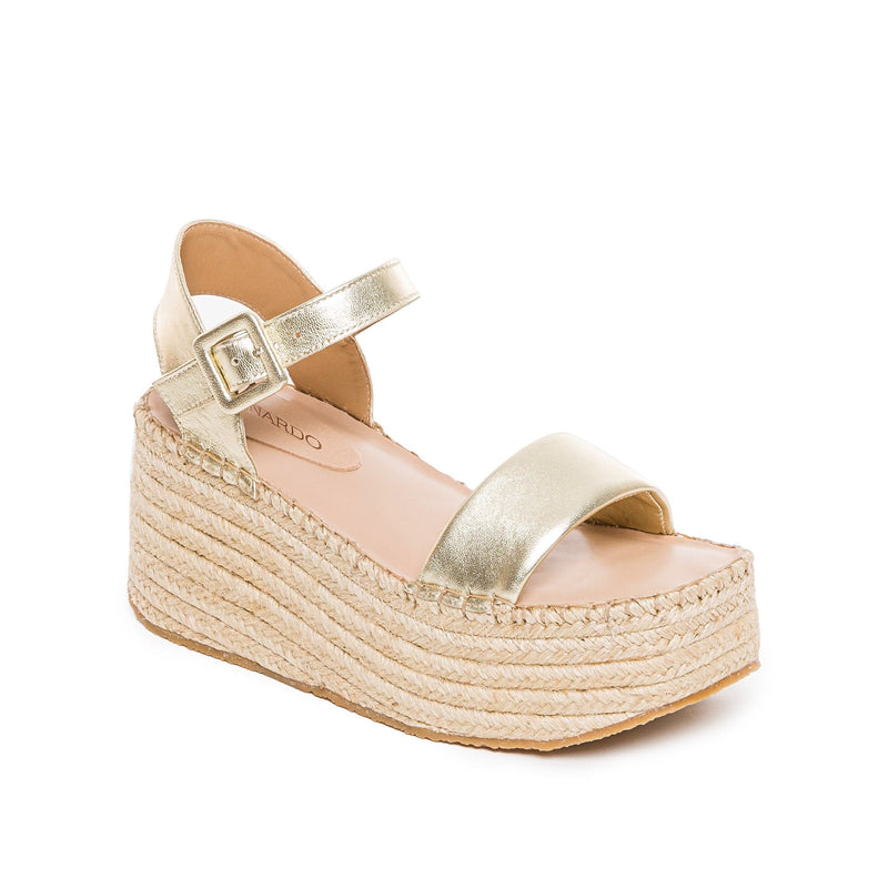 Gold Women Bernardo Mallorca Espadrille Platform Sandals | BZC9930YB