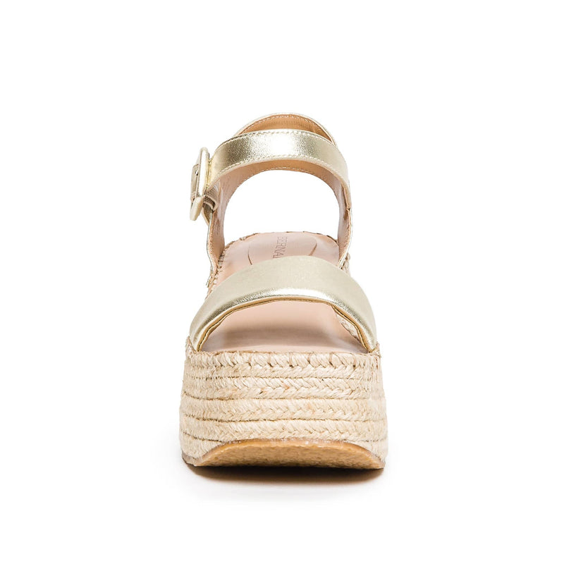 Gold Women Bernardo Mallorca Espadrille Platform Sandals | BZC9930YB