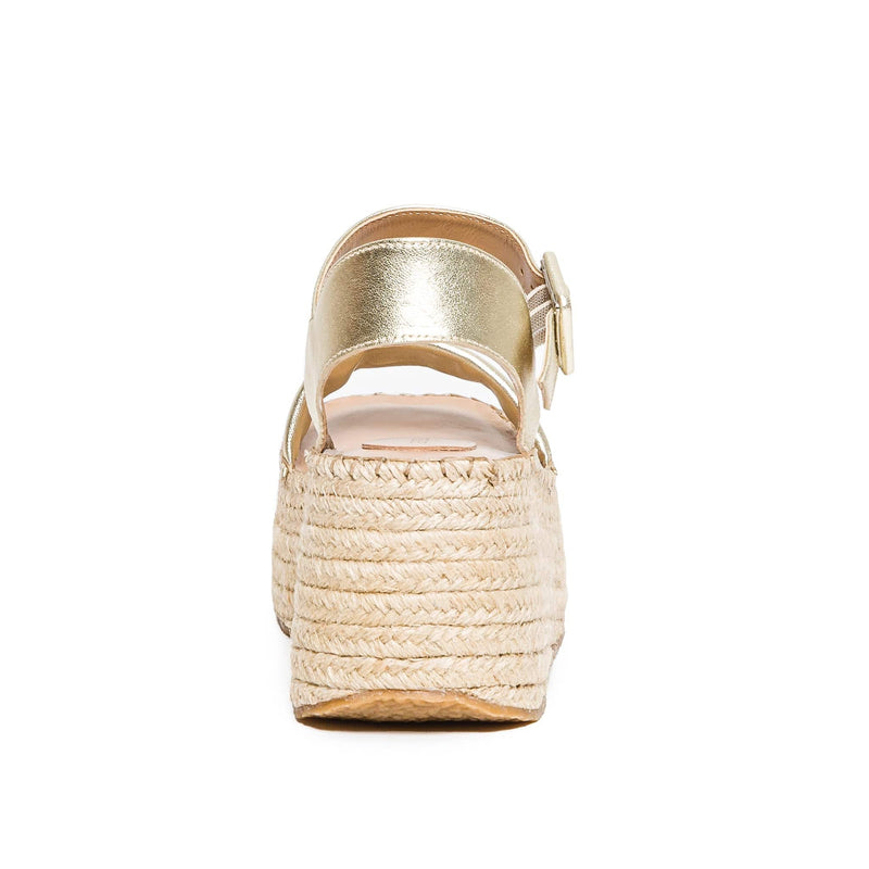 Gold Women Bernardo Mallorca Espadrille Platform Sandals | BZC9930YB