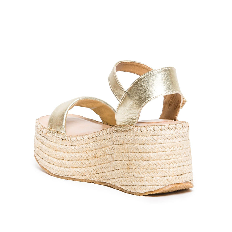 Gold Women Bernardo Mallorca Espadrille Platform Sandals | BZC9930YB