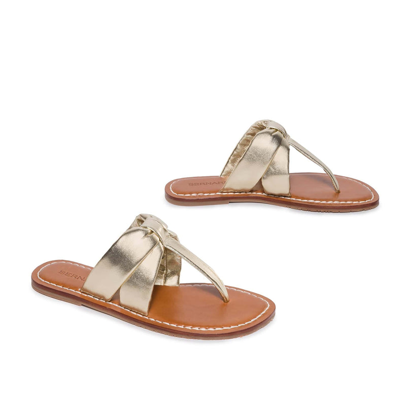 Gold Women Bernardo Margaret Thong Slide Sandals | OYJ5628FC