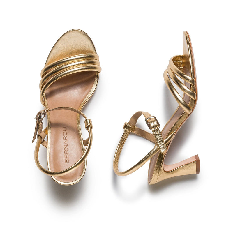 Gold Women Bernardo Noor Heels Sandals | ULE3558YO