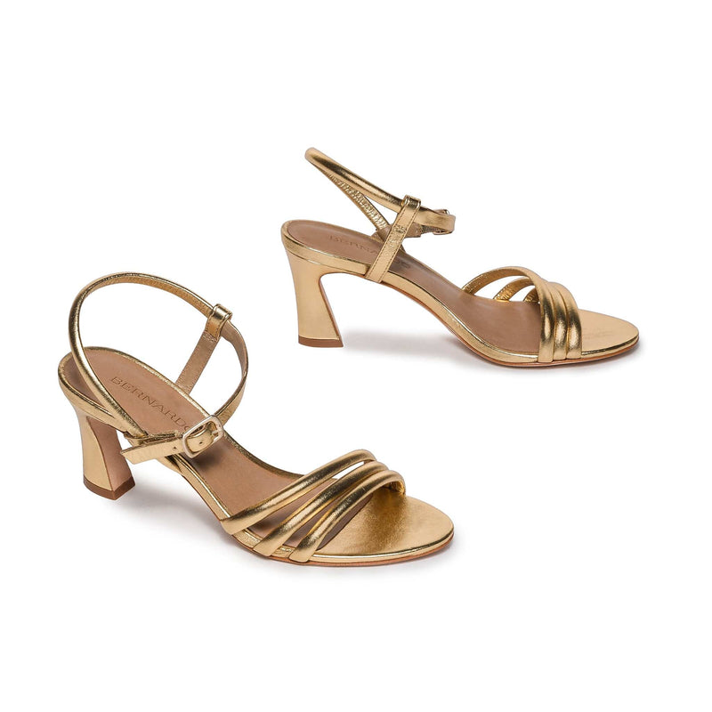 Gold Women Bernardo Noor Heels Sandals | ULE3558YO