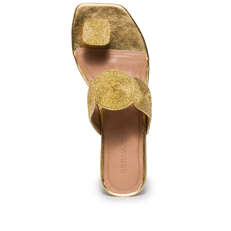 Gold Women Bernardo Palermo Flat Sandals | JAE7676BY