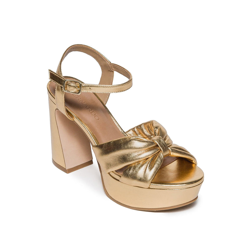 Gold Women Bernardo Veronika Platform Sandals | FHQ166TV