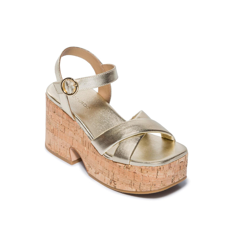 Gold Women Bernardo Weston Platform Sandals | HBY4578HA