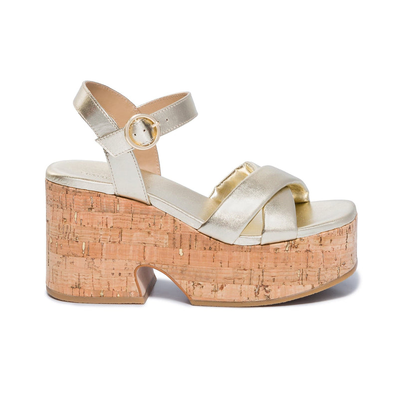 Gold Women Bernardo Weston Platform Sandals | HBY4578HA