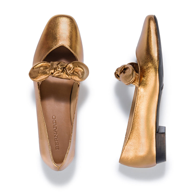 Gold Yellow Women Bernardo Emersyn Ballet Flats | NLI8795JL