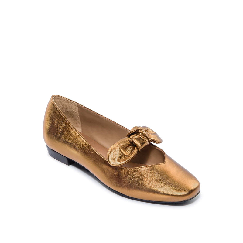 Gold Yellow Women Bernardo Emersyn Ballet Flats | NLI8795JL