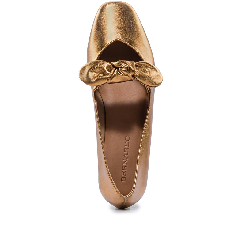 Gold Yellow Women Bernardo Emersyn Ballet Flats | NLI8795JL