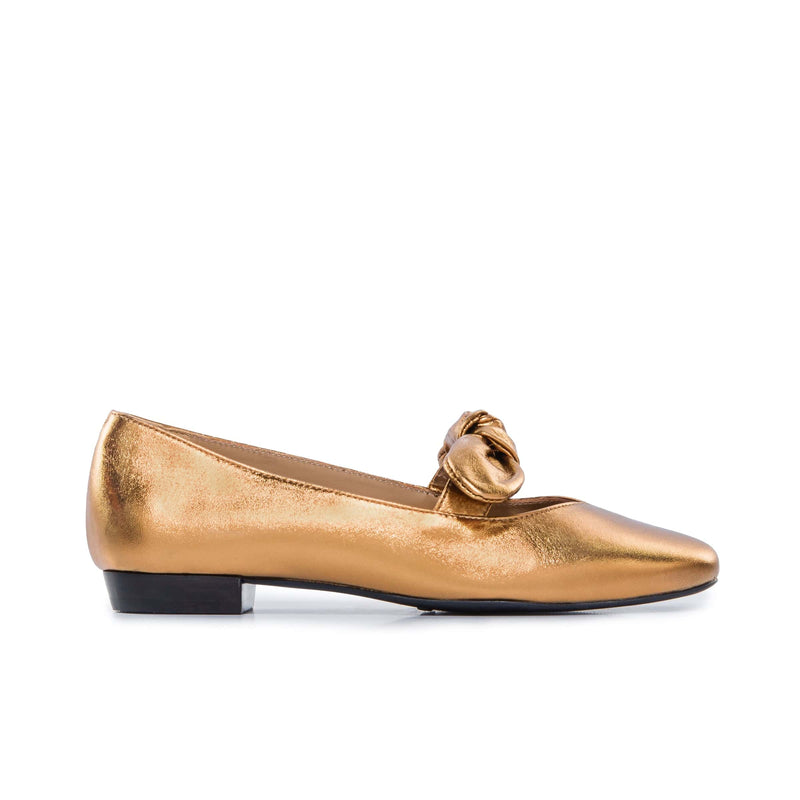 Gold Yellow Women Bernardo Emersyn Ballet Flats | NLI8795JL