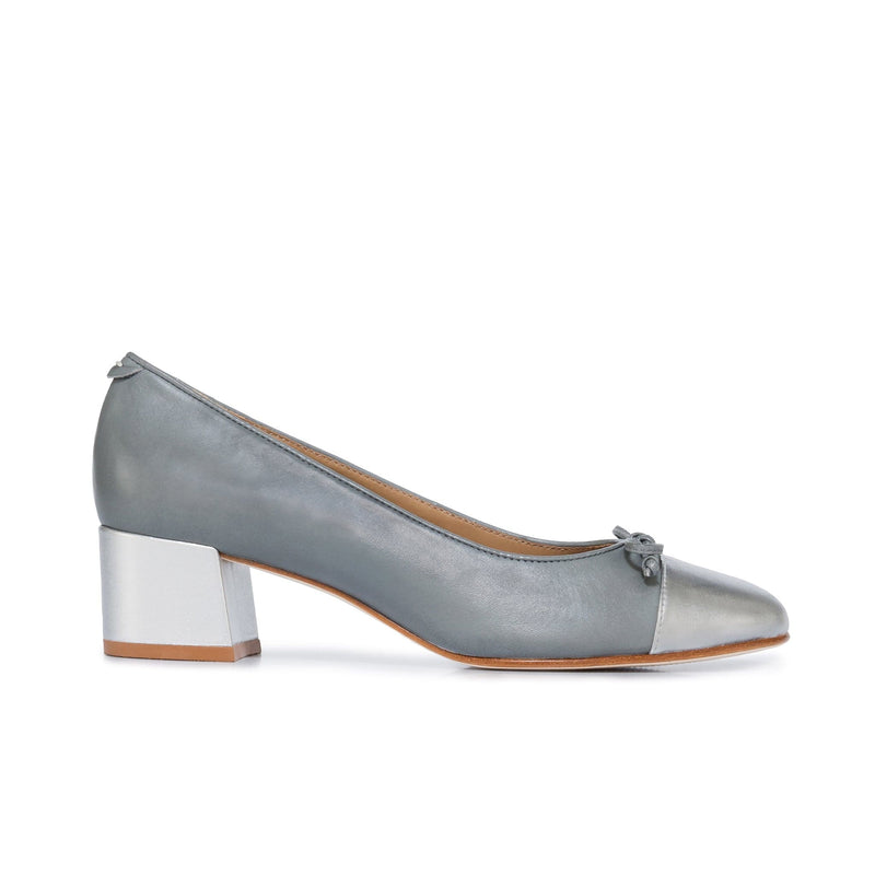 Grey Silver Women Bernardo Marisol Ballerina Pumps | SDC1983RT