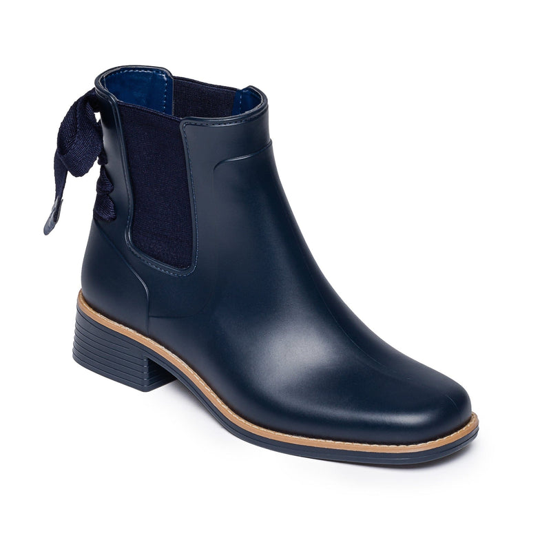 Navy Women Bernardo Briton Slip On Rain Chelsea Boots | ZJE6779OK