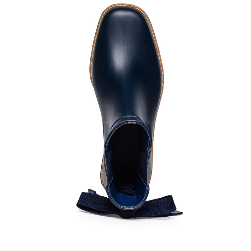 Navy Women Bernardo Briton Slip On Rain Chelsea Boots | ZJE6779OK