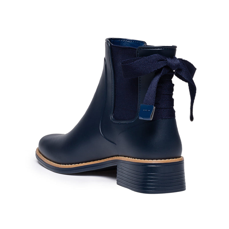 Navy Women Bernardo Briton Slip On Rain Chelsea Boots | ZJE6779OK