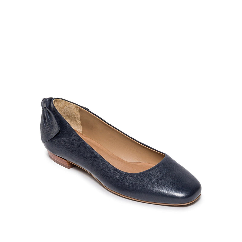 Navy Women Bernardo Eloisa Bow Ballet Flats | OEY7980HZ