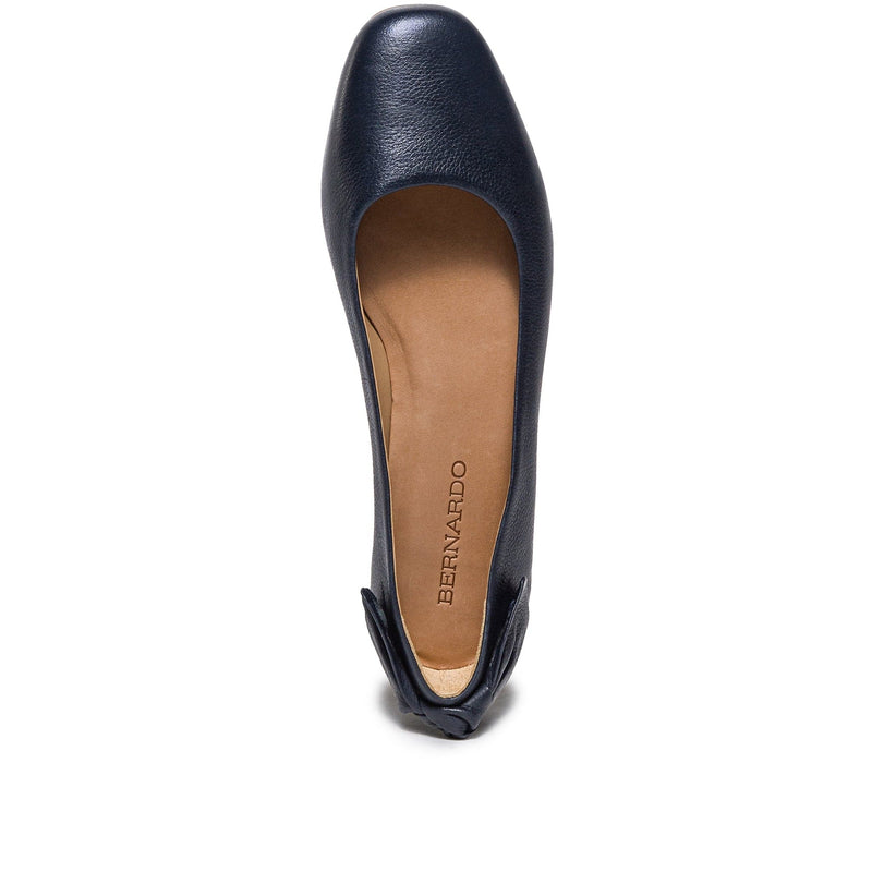 Navy Women Bernardo Eloisa Bow Ballet Flats | OEY7980HZ