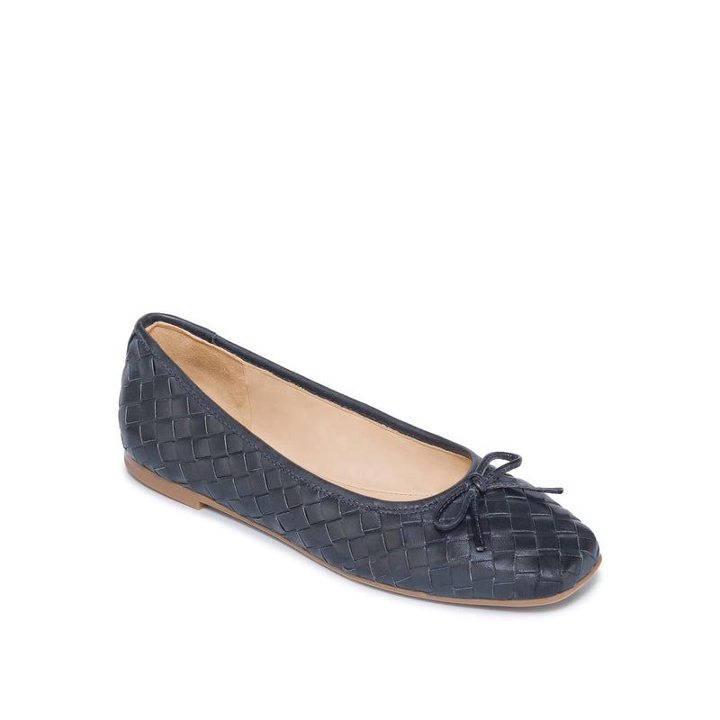 Navy Women Bernardo Gwynn Woven Ballet Flats | UDP690PK