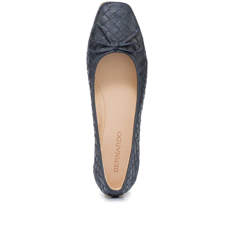 Navy Women Bernardo Gwynn Woven Ballet Flats | UDP690PK