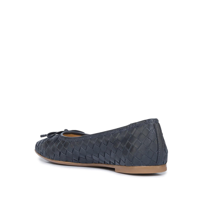 Navy Women Bernardo Gwynn Woven Ballet Flats | UDP690PK