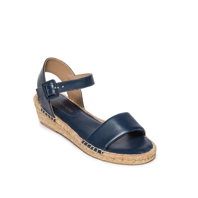 Navy Women Bernardo Madrid Espadrille Wedge Sandals | EEP6539AR