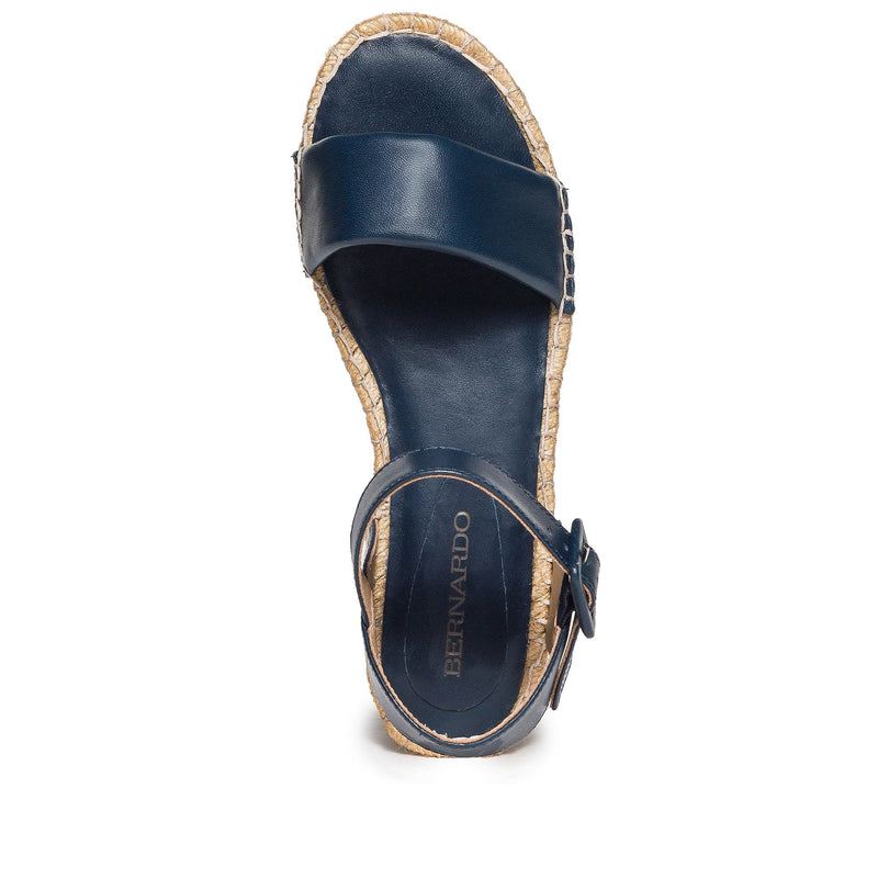 Navy Women Bernardo Madrid Espadrille Wedge Sandals | EEP6539AR