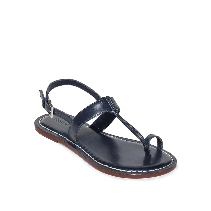 Navy Women Bernardo Maverick 2 Toe Ring Flat Sandals | PJA5223MT