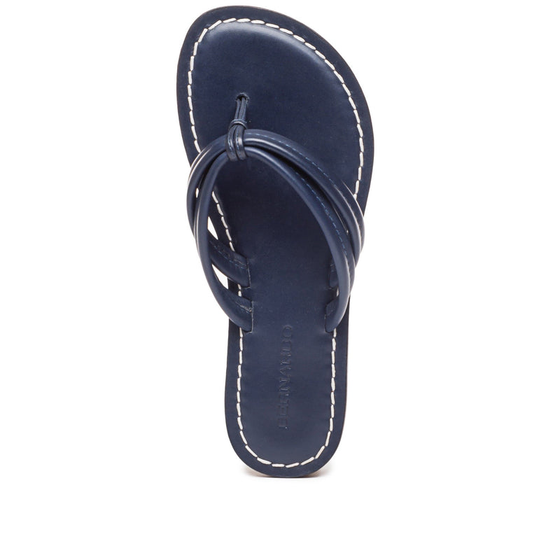 Navy Women Bernardo Miami Thong Slide Sandals | PDG9340NI