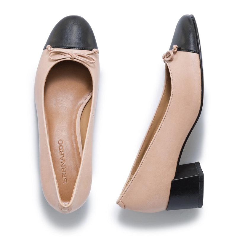 Pink Black Women Bernardo Marisol Ballerina Pumps | KEF359LM