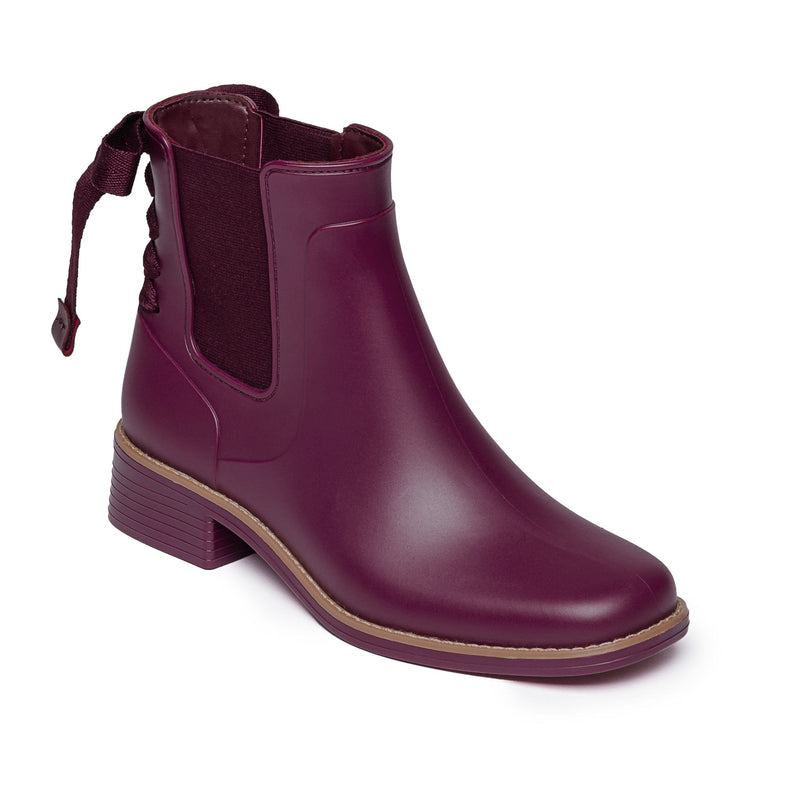 Purple Women Bernardo Briton Slip On Rain Chelsea Boots | GCY1178UF