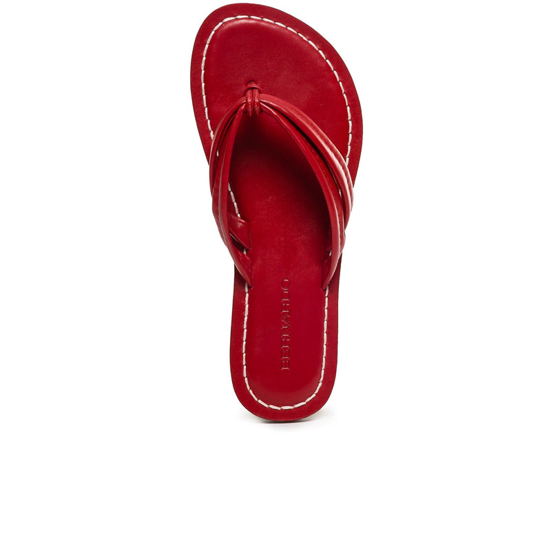 Red Women Bernardo Miami Thong Slide Sandals | ASJ671WR