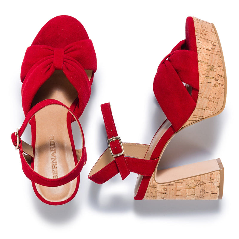 Red Women Bernardo Veronika Platform Sandals | ERV5157WN