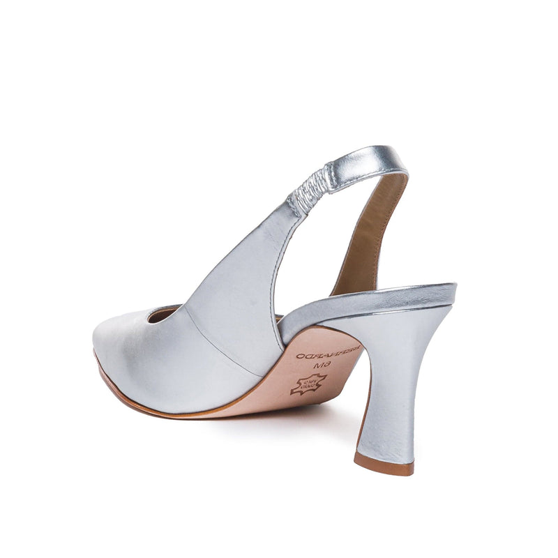 Silver Women Bernardo Felicity Slingback Pumps | JVC5575NP