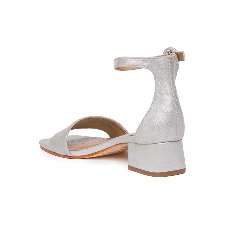 Silver Women Bernardo Jalena Low Heels Sandals | LCX6147QX