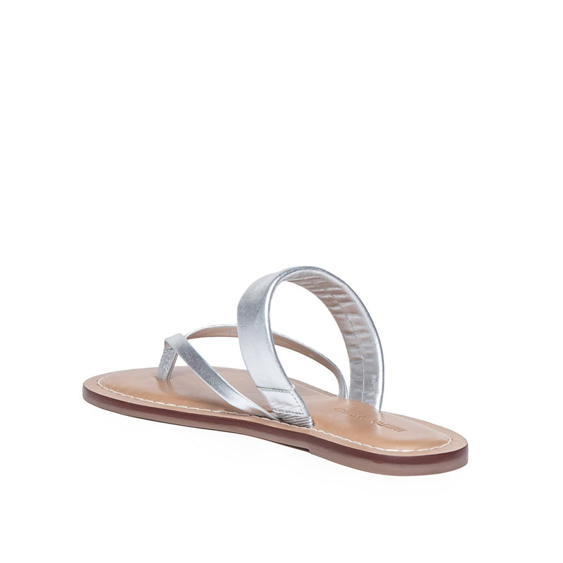 Silver Women Bernardo Leia Thong Flat Sandals | JLN697QI