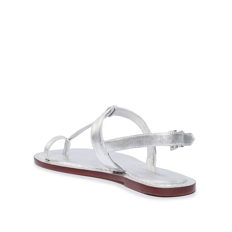 Silver Women Bernardo Maverick 2 Toe Ring Flat Sandals | WYR2433NJ