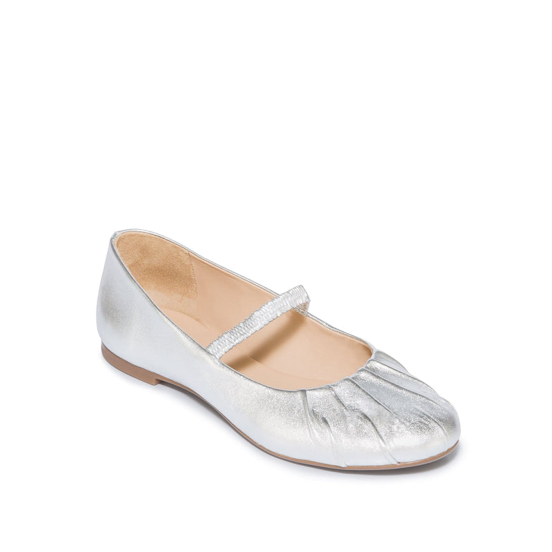 Silver Women Bernardo Savona Ballerina Ballet Flats | EKW2217DZ