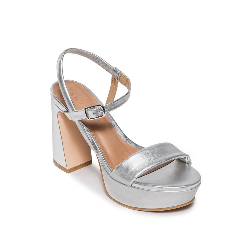 Silver Women Bernardo Ventura Platform Sandals | UZI6818OA