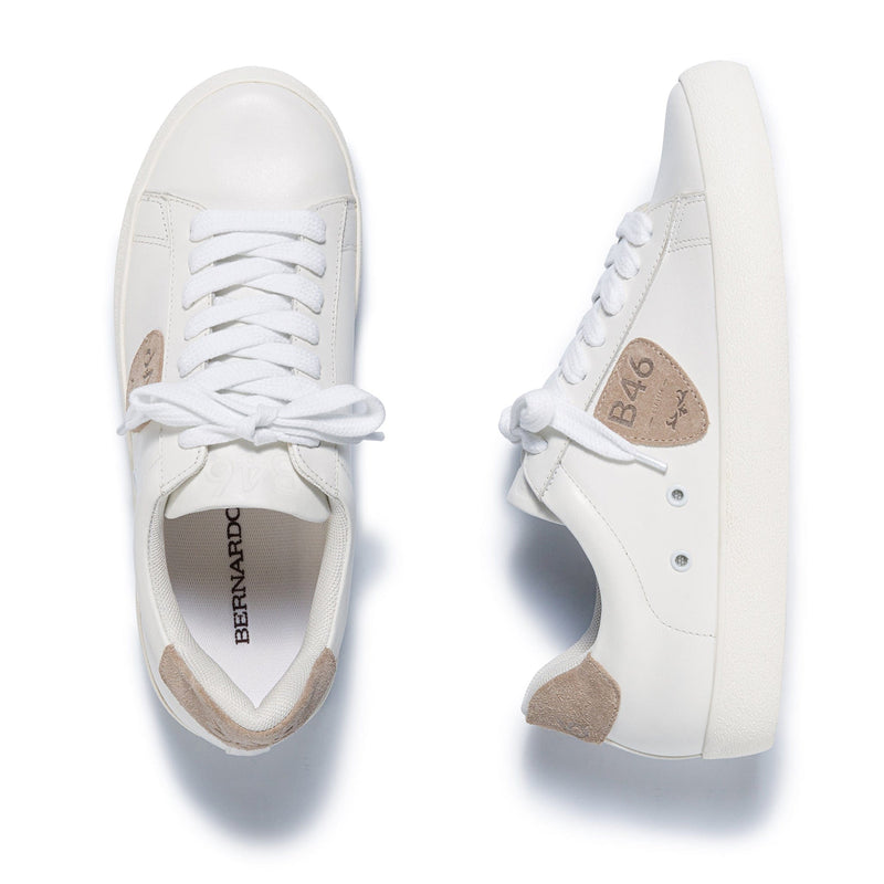 White Beige Women Bernardo Tatum Sneakers | DKN4853LJ