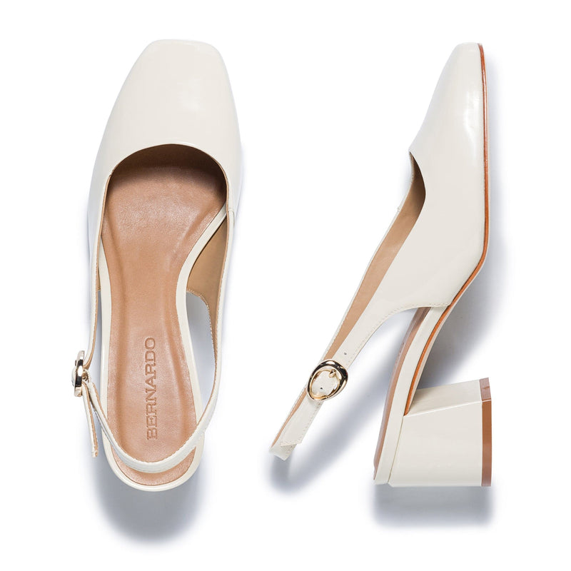 White Women Bernardo Alexia Slingback Pumps | AET790CS