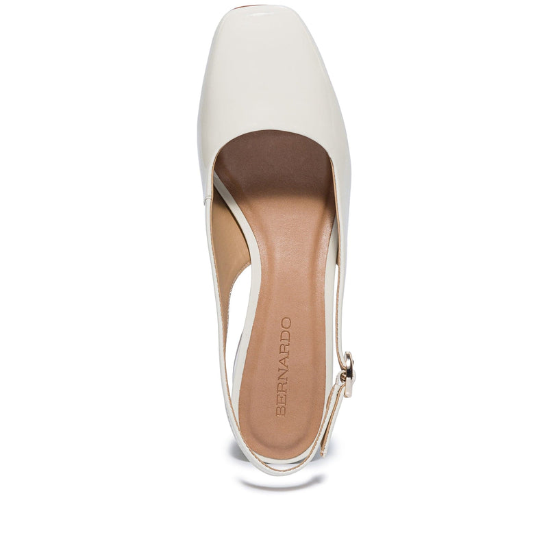 White Women Bernardo Alexia Slingback Pumps | AET790CS