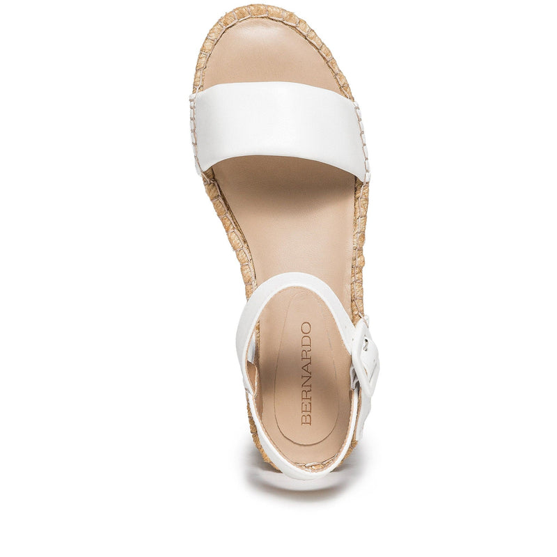 White Women Bernardo Madrid Espadrille Wedge Sandals | WRL365JJ