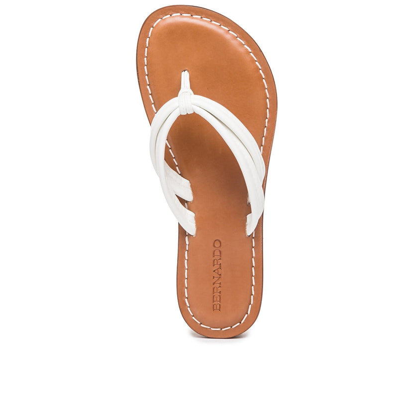 White Women Bernardo Miami Thong Slide Sandals | UFG432ZF