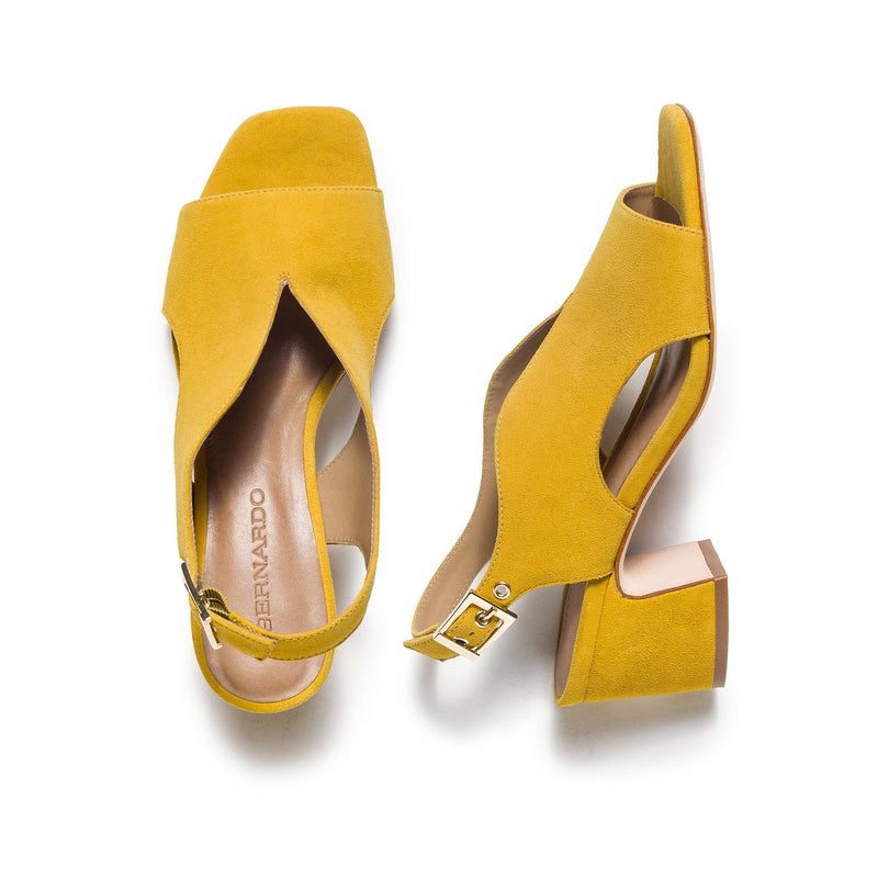 Yellow Women Bernardo Bedford Mid Heels Sandals | TRG3431KB