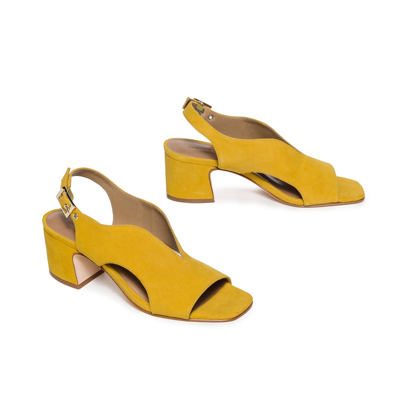 Yellow Women Bernardo Bedford Mid Heels Sandals | TRG3431KB